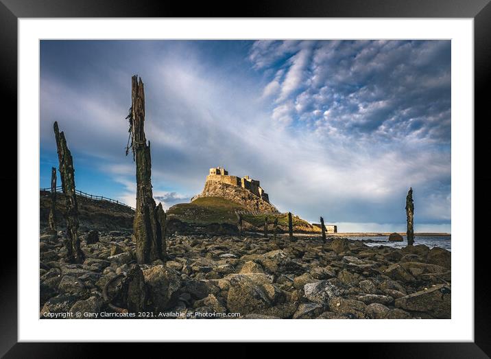 Clouds at Lindisfarne Castle  Framed Mounted Print by Gary Clarricoates