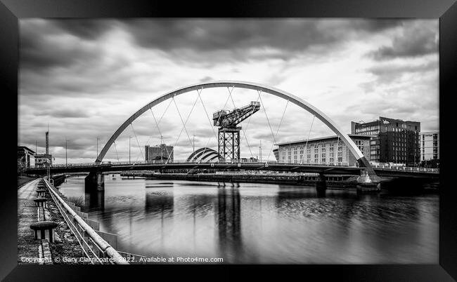 Glasgow Cityscape Framed Print by Gary Clarricoates