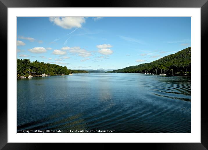 Windermere by boat Framed Mounted Print by Gary Clarricoates