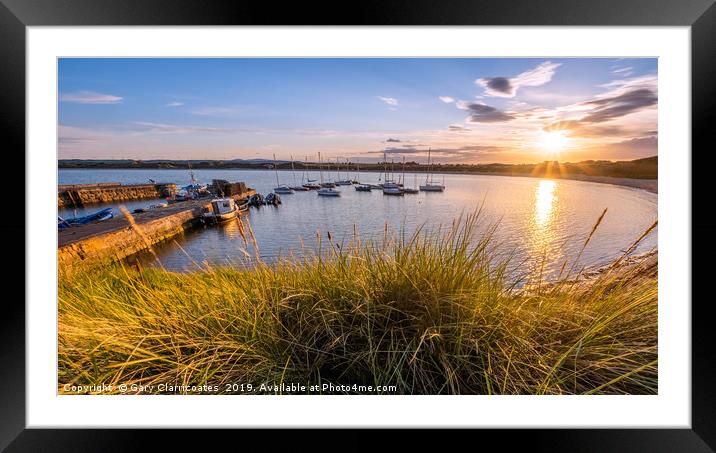 Golden Grasses at Beadnell Framed Mounted Print by Gary Clarricoates