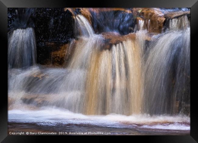 Waterfall (Abstract) Framed Print by Gary Clarricoates