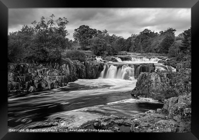 Low Force Waterfall Framed Print by Gary Clarricoates