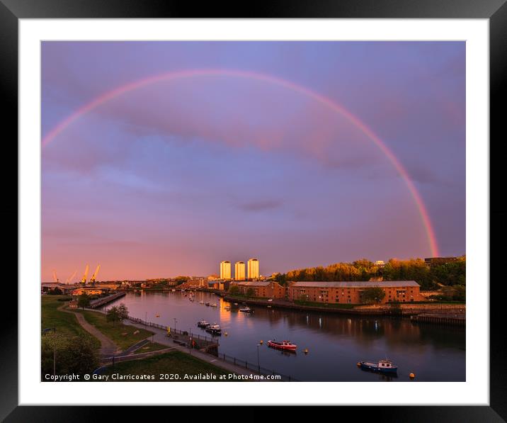 Beneath the Rainbow Framed Mounted Print by Gary Clarricoates