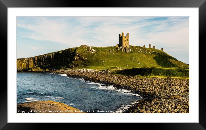 Dunstanburgh in the Afternoon Sun Framed Mounted Print by Gary Clarricoates