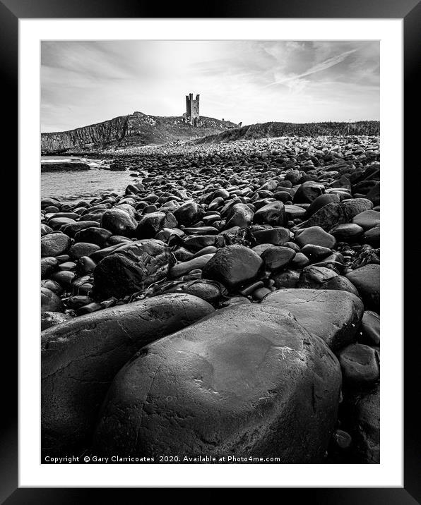 Dunstanburgh by the Rocks Framed Mounted Print by Gary Clarricoates
