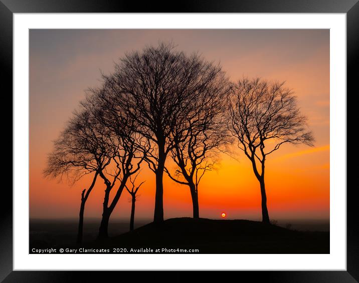 Seven Sisters Silhouette Framed Mounted Print by Gary Clarricoates