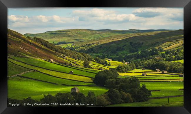 Light on Swaledale Framed Print by Gary Clarricoates
