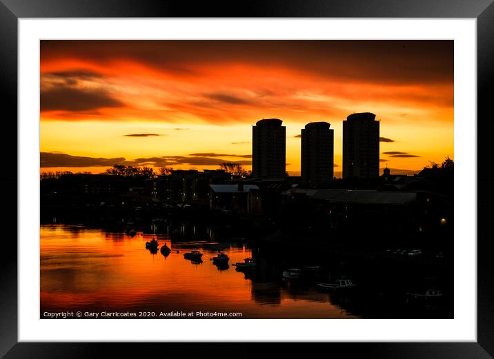 Dawn at the Quayside Framed Mounted Print by Gary Clarricoates