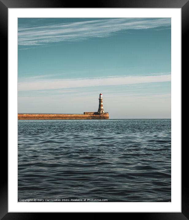 Tranquility at the Lighthouse Framed Mounted Print by Gary Clarricoates