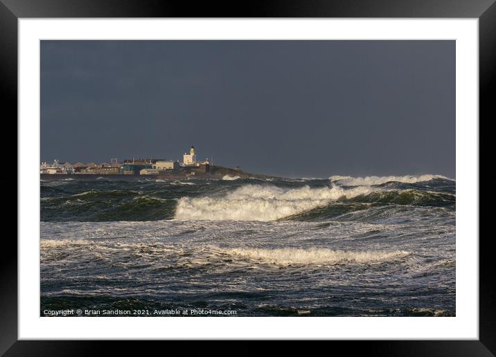 Stormy Sea at Fraserburgh Framed Mounted Print by Brian Sandison