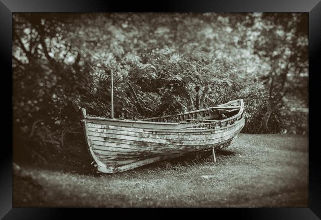 Old Boat - Wet Plate Vintage Collection Framed Print by Hemerson Coelho