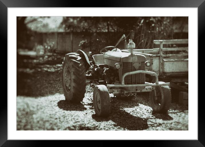Tractor - Wet Plate Vintage Collection Framed Mounted Print by Hemerson Coelho