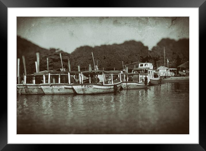 Pier - Wet Plate Vintage Collection Framed Mounted Print by Hemerson Coelho