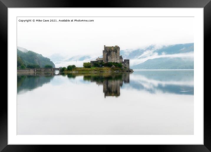 Misty Eilean Donan Castle Framed Mounted Print by Mike Cave