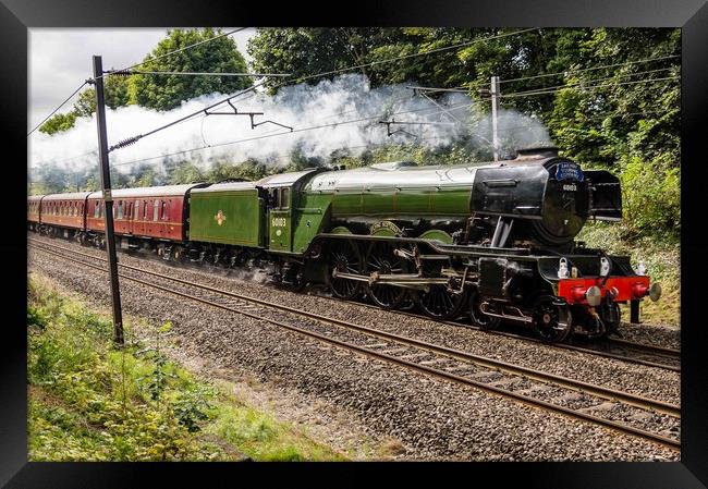 The Flying Scotsman at Hurworth Co Durham Framed Print by Mike Cave