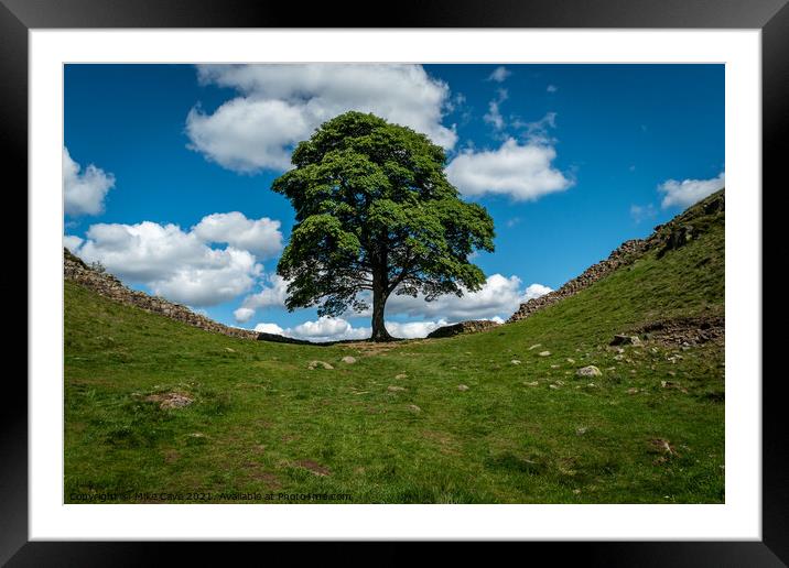 Sycamore Gap Framed Mounted Print by Mike Cave