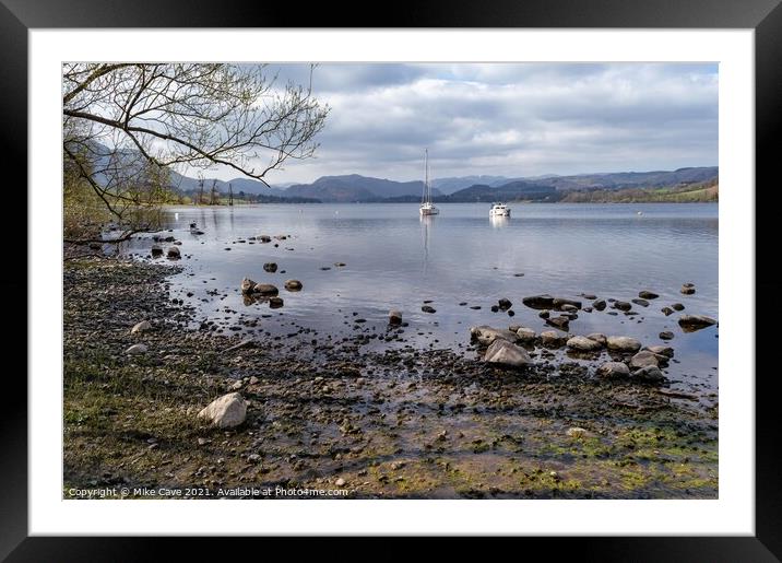 View of Ullswater Framed Mounted Print by Mike Cave