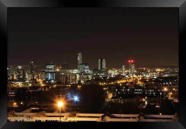 Liverpool at Night Framed Print by Chris Orford