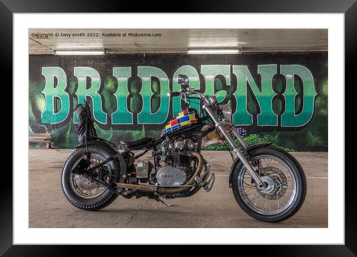 Chopper Motorcycle  Framed Mounted Print by tony smith