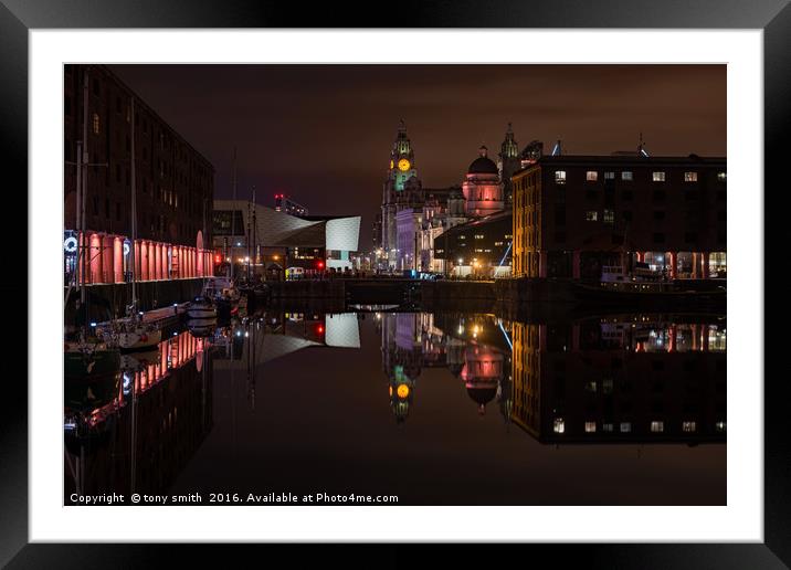 Albert Dock, Liverpool Framed Mounted Print by tony smith