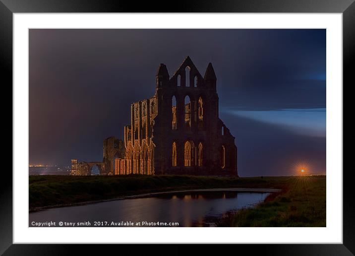 Whitby Abbey Framed Mounted Print by tony smith