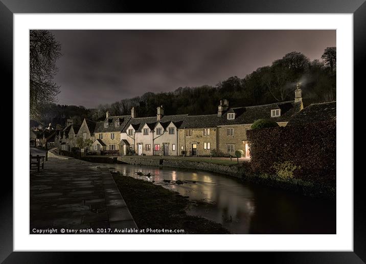 Castle Combe Village Framed Mounted Print by tony smith