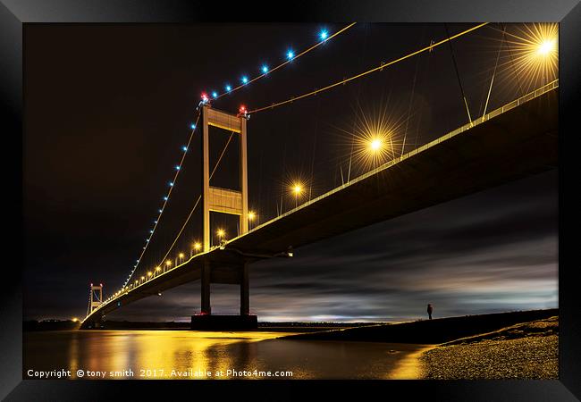 Severn Bridge Framed Print by tony smith