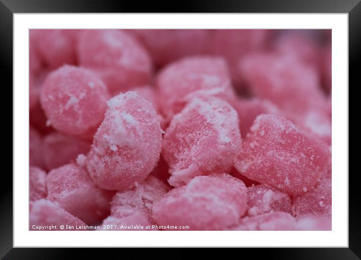 Pink Sugar Jubes Framed Mounted Print by Ian Leishman