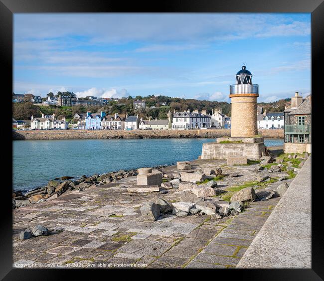 Light tower in Port Patrick Harbour, Port Patrick, Dumfries & Galloway, Scotland Framed Print by Dave Collins