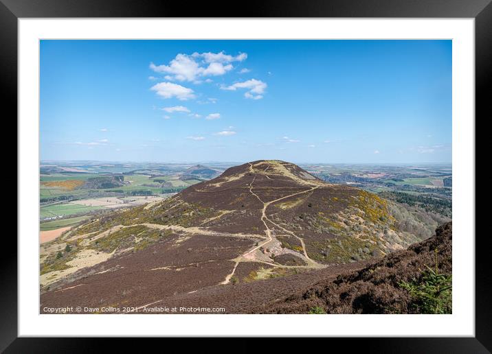 West Side Path up Eildon Hill North from the top of Eildon Mid Hill, Scottish Borders, UK Framed Mounted Print by Dave Collins