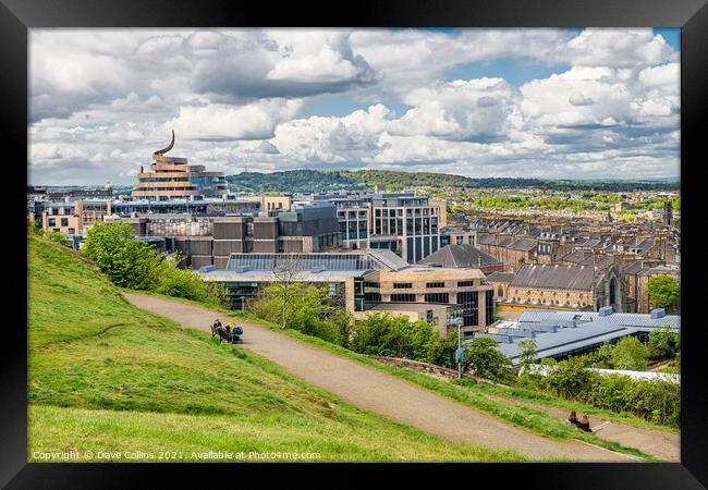 View of Edinburgh Skyline including the new St James Quarter building from Carlton Hill Looking West Framed Print by Dave Collins