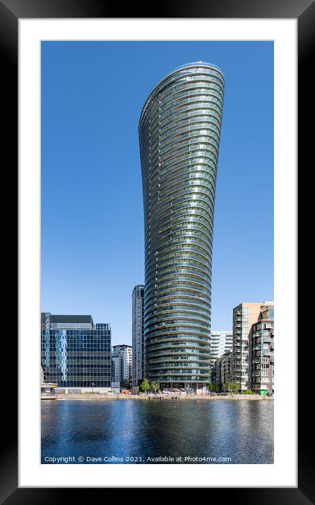  Baltimore Tower at Millwall Inner Dock in Docklands on the Isle of Dogs, London, UK Framed Mounted Print by Dave Collins