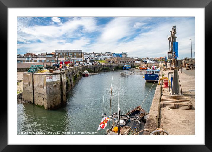 Boats Docked in Seahouses Harbour, Northumberland Framed Mounted Print by Dave Collins