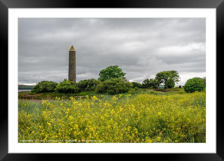 Outdoor fieldBattle of Largs Pencil Monument in Largs on the west coast of Scotland Framed Mounted Print by Dave Collins