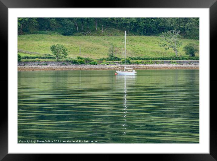 Boat & Reflection Framed Mounted Print by Dave Collins