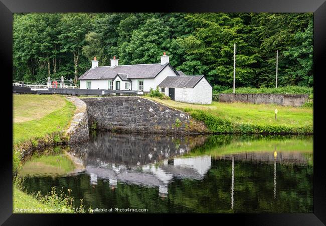 Lock Keepers Cottage reflected in the pool below l Framed Print by Dave Collins