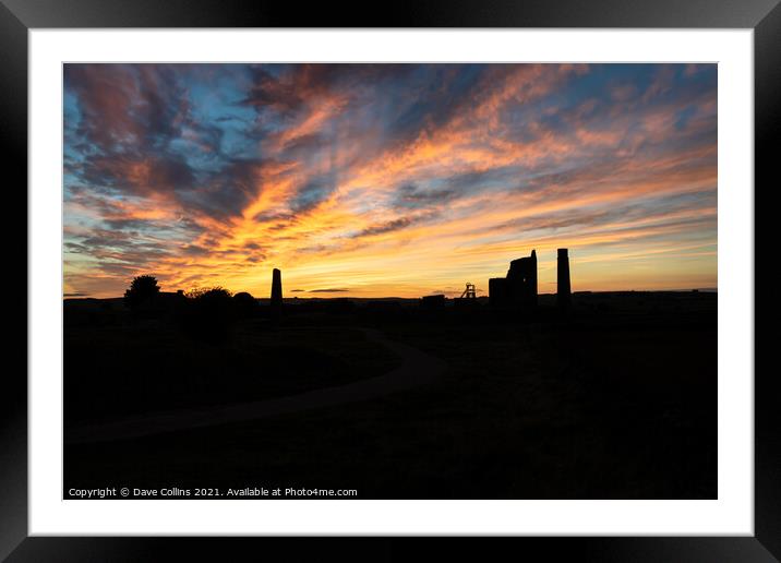 Distant Silhouette of Magpie Mine at Sunset Framed Mounted Print by Dave Collins