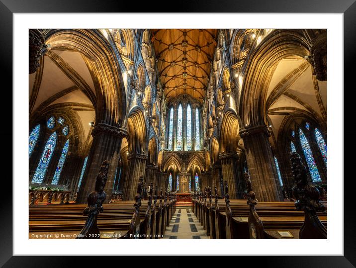 Interior of Glasgow Cathedral, Glasgow, Scotland Framed Mounted Print by Dave Collins