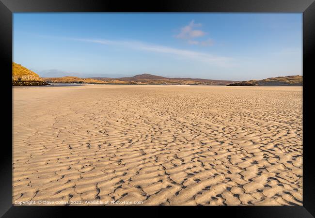 Sand patterns on Cappadale Sands Framed Print by Dave Collins