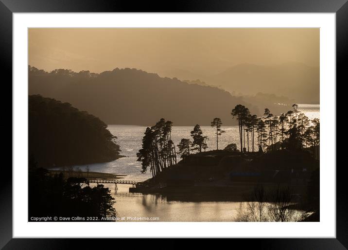 Sunset Silhouette Framed Mounted Print by Dave Collins