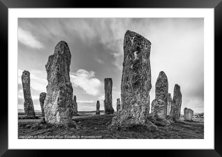 The Callanish Stones on the Isle of Lewis, Scotland Framed Mounted Print by Dave Collins