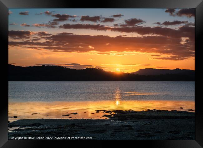 Sunset over Airds Bay, Loch Etive, Scotland Framed Print by Dave Collins