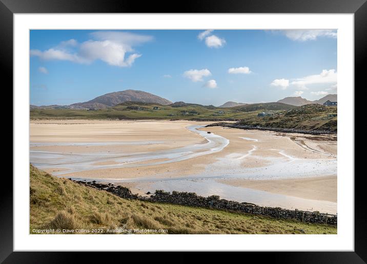 Carnish Beach and Cappadale Sands at Low Tide, Isle of Lewis, Scotland Framed Mounted Print by Dave Collins