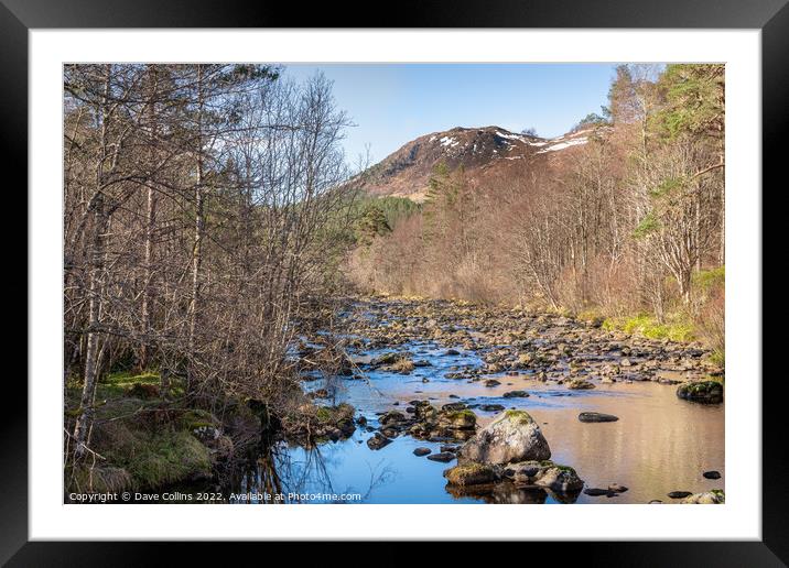 River Affric just below Dog Falls in Glen Affric, Highlands, Scotland Framed Mounted Print by Dave Collins