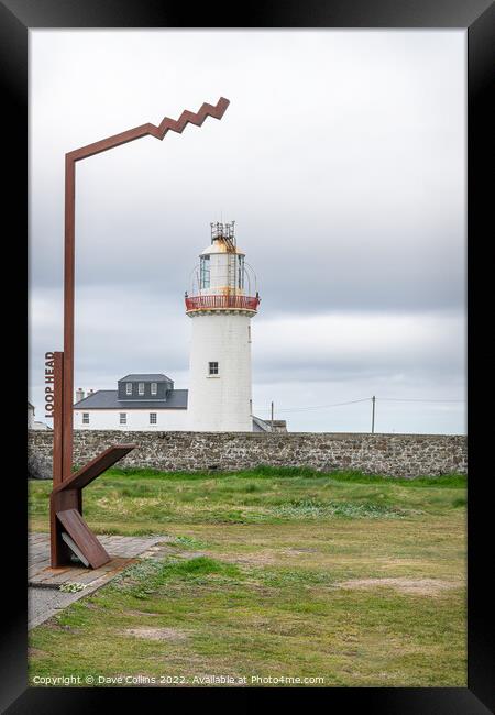 Loophead Peninsular Wild Atlantic Way Sign with the Loophead Lighthouse Framed Print by Dave Collins