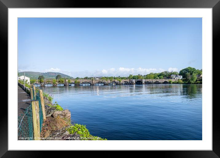 Killaloe Road Bridge over the River Shannon, County Clare to County Tipperary, Ireland Framed Mounted Print by Dave Collins