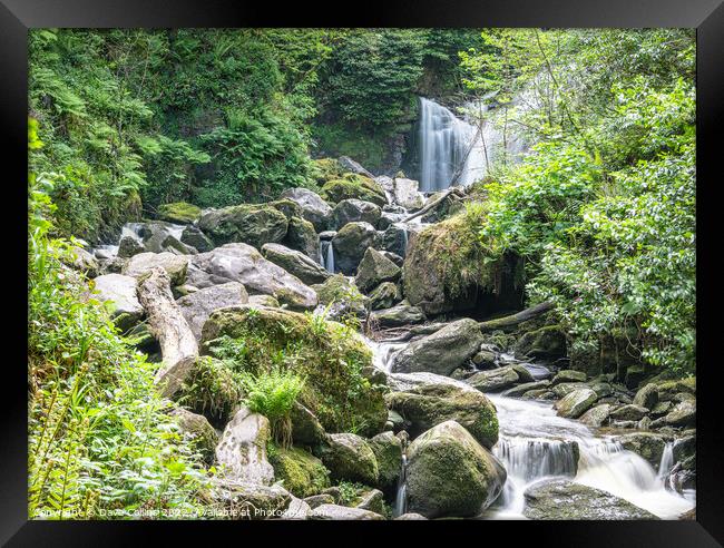 Torc Waterfall in  Killarney National Park in County Kerry, Ireland Framed Print by Dave Collins