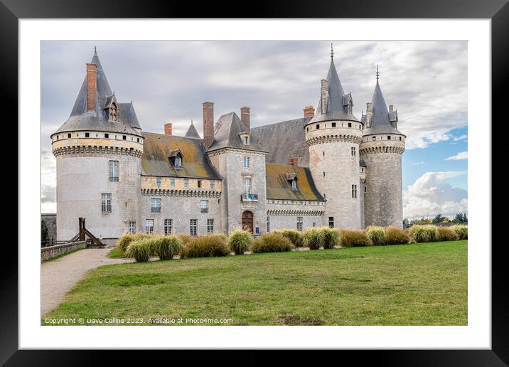 The main entrance of the Château de Sully-sur-Loire, France Framed Mounted Print by Dave Collins