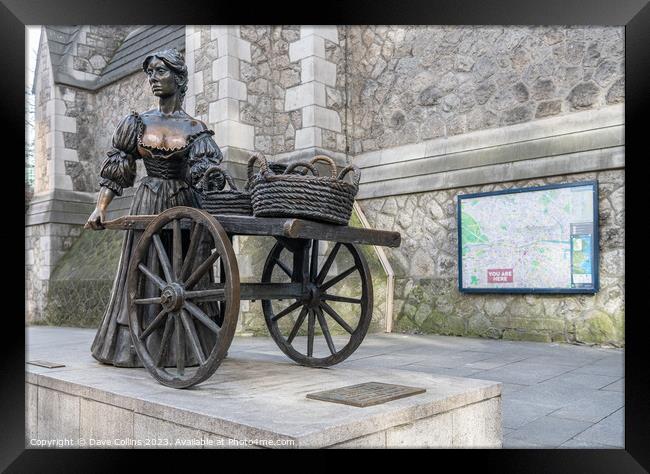 The Molly Malone Statue on  Grafton Street, Dublin, Ireland Framed Print by Dave Collins