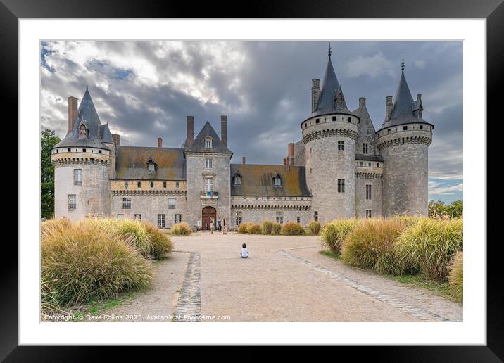 The front entrance of Château de Sully-sur-Loire, France Framed Mounted Print by Dave Collins